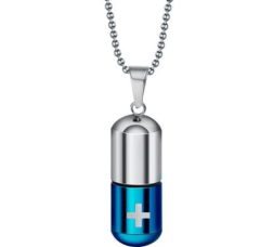 Perfume bottle pendant necklace