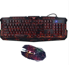 J10 tricolor backlight wired gaming keyboard set