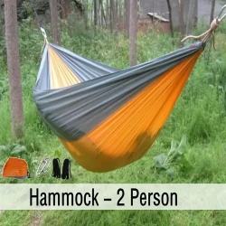 Double Camping Hammock – 2-Person Parachute Nylon Swing