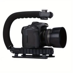 Video DV U-Shape Handheld Stabilizer Grip – DSLR Ready