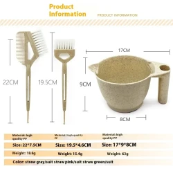 Hair Dye Straw Bowl Brush Set