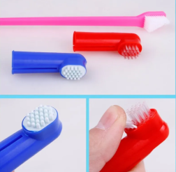 Double Head Soft Pet Finger Toothbrush