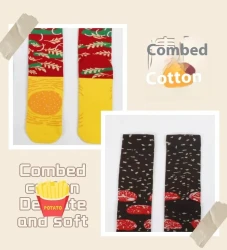 Christmas Creative Hamburger Socks Party Socks Gift