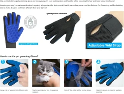 Pet Grooming Glove For Gentle Shedding