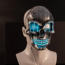 LED Halloween Face Mask Luminous Skull Cold Light