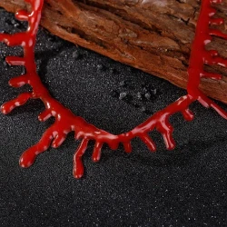 Halloween punk men and women blood drop necklace