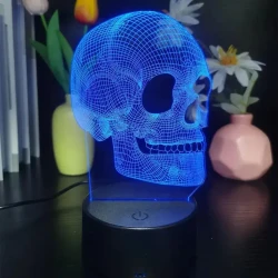 3D Small Night Lamp Halloween Skull Outdoor Light LED