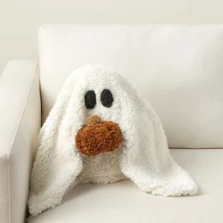 New Gus The Ghost With Pumpkin Pillow Halloween Pumpkin