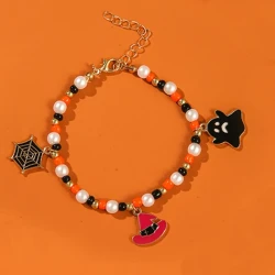 Halloween Ghost Pumpkin Necklace Horror Bracelet Necklace Jewelry