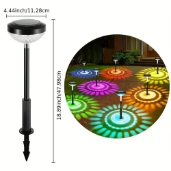 6pcs Solar Lawn Lights – Warm & Color Decorative Pathway Lights