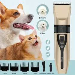 Rechargeable Dog Grooming Clipper Set