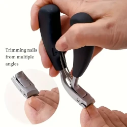 Heavy-Duty Stainless Steel Nail Clippers with Concave Blade.