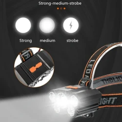 Super Bright 5 LED Rechargeable Headlamp – Powerful Head Torch for Outdoor Use