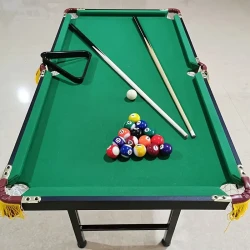 Adjustable Height Mini Pool Table Set – Folding Billiards Table with Iron Frame