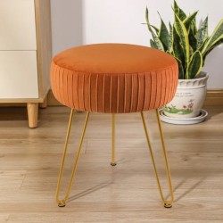 Striped Home Dressing Table Metal Footstool