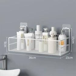 Wall-Mounted Bathroom Shelf No Drill Shower Shampoo