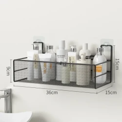 Wall-Mounted Bathroom Shelf No Drill Shower Shampoo