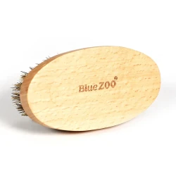 Oval Bluezoo Beech Wood Color Beard  Brush