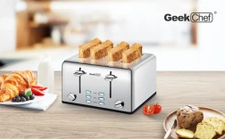 Geek Chef Stainless Steel Extra-Wide Slot Toaster