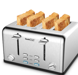 Geek Chef Stainless Steel Extra-Wide Slot Toaster