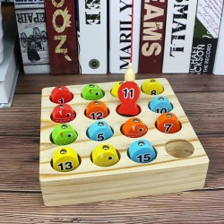 Digital Fishing Toy Wooden Magnetic