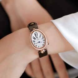 Drop Shape Retro Dignified Generous Style Oval Watch For Women