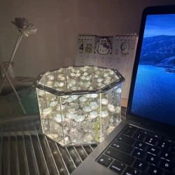 Creative Tulip Rose Octagonal Music Box Night Lamp