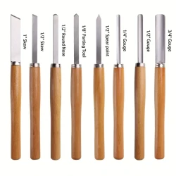 Extra Large Set Wood Lathe Chisel Set Steel Turning Tools High Speed Gouge Lathe Turning Tools Knives Woodturning Chisel Set For Beginner Hobby Crafts