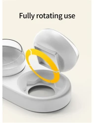 Pet Food Bowl With Water Fountain