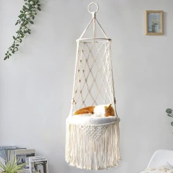 Macramé Aesthetic Hanging Pet Bed