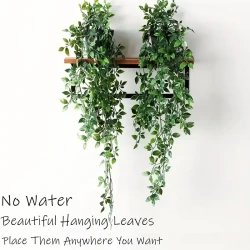 2pcs Simulation Plant, Hanging Mandala Green Plant, Suitable For Washroom Living Room Home Decor.