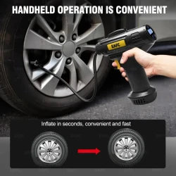 Wireless Car Tire Inflator Pump Portable Air Compressor, Air Pump For Car Motorcycle Bicycle, Tires Electric Tire Pump With Pressure Gauge Light