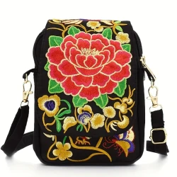 Women's Embroidered Crossbody Bag