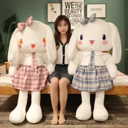 Very Large Cute Bunny Bow Plush Toy Pillow