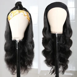 Long Curly Hair Black Mid-section Big Wave Synthetic Headgear