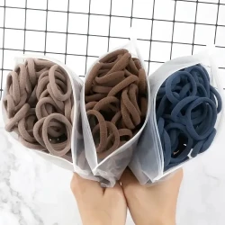 Towel Ring Hair Bands 4cm Solid Color Elastic Hair Rope