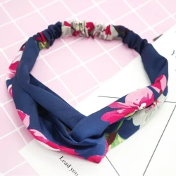 Flower elastic silk hair band