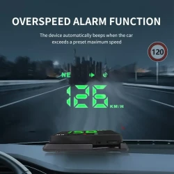 KWHUD Universal Car HUD Speedometer with Compass