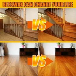 Natural Beeswax Wood Polish for Floor Care (2 Bottles)