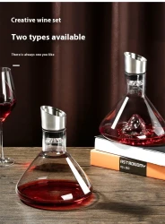 Hot-selling Iceberg Waterfall Wine Decanter Creative Transparent Lead-Free Crystal Glass Wine Dispenser Barware Quick Decanters