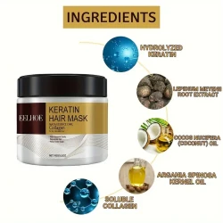 Repairing & Moisturizing Hair Mask - Deeply Nourishes And Repairs Damaged Hair, Prevents Dryness, Split Ends, And Tangles