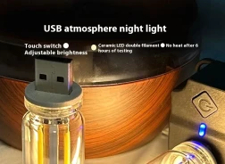 1pcs USB Led Bulb 0.3W 5V Retro Edison Dimming Lighting Bulb Source USB Mobile Power Interface Light Night Light Power Bank Laptop