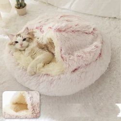 Pet Winter Bed Round Plush Warm