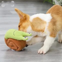 Fleece Interactive Dog Puzzle Snails Toys