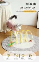 Folded Cat Tunnel S Type Cats Tunnel Spring Toy