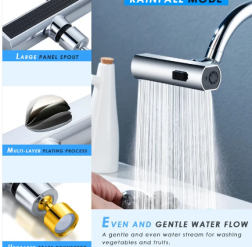 Kitchen Faucet Waterfall Outlet Splash Proof