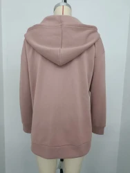 Women's Sports Pocket Loose Zip Casual Hoodie Sweater