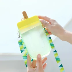 Popsicle-shaped plastic water cup