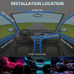 Car Interior LED Neon Strip – 5M Flexible Ambient Light