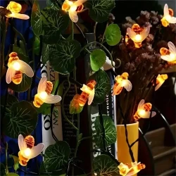 Solar Honey Bee String Lights – 6.4m, 30 LED, 8 Modes